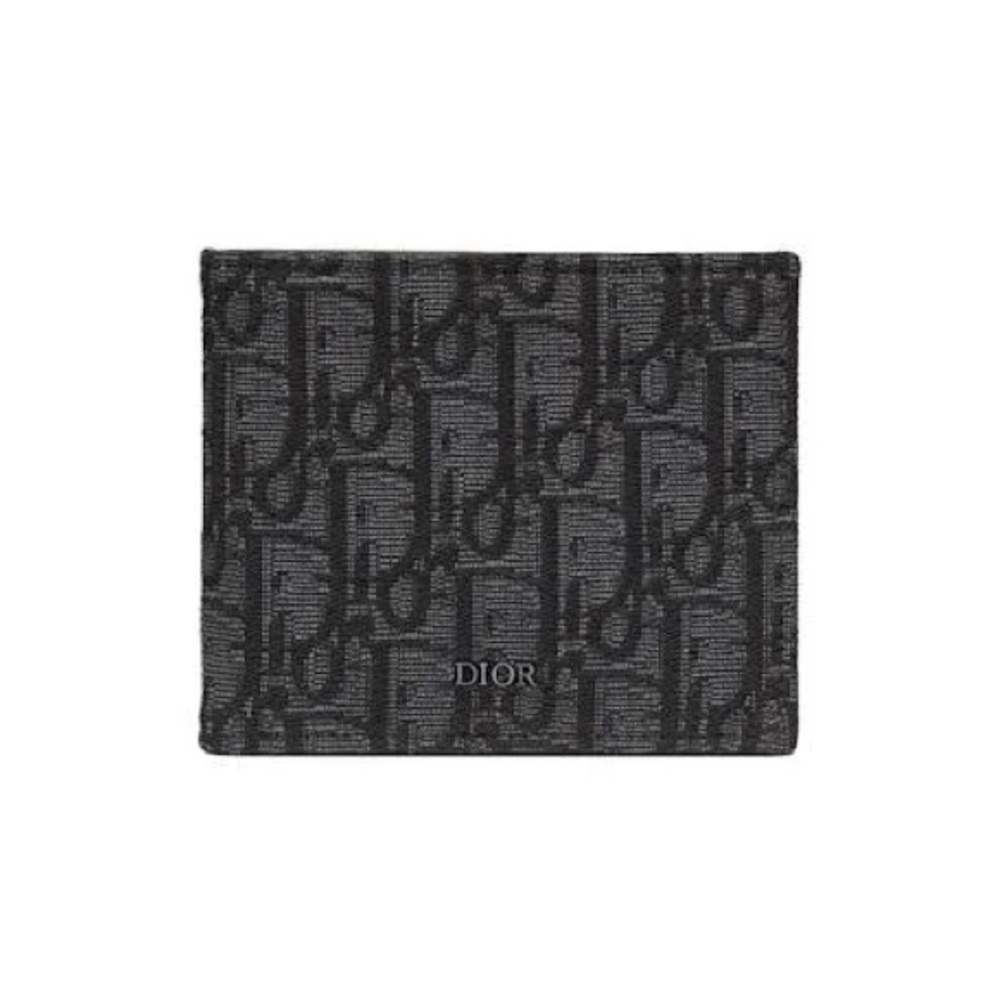 Dior Black Dior Oblique Jacquard Wallet 
Brand New
